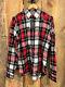 Polo Ralph Lauren Plaid Allover Holiday Bear Flannel Shirt New Rare Large