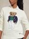 Polo Ralph Lauren Polo Bear Knit White Sweater Jumper Cotton Women's Size L New