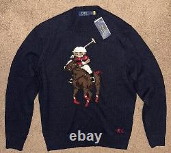 Polo Ralph Lauren Polo Bear & Big Pony Knit Sweater Men's Medium Brand New NWT