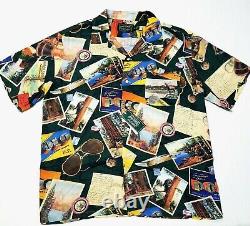 Polo Ralph Lauren Polo Country Mens Medium Postcard Sportsman Button Shirt RARE