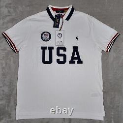 Polo Ralph Lauren Polo Shirt Size Mens Large Custom Slim Olympic Team USA NEW