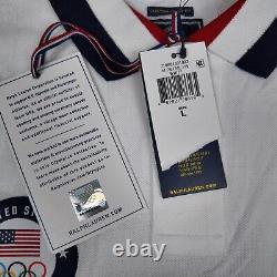 Polo Ralph Lauren Polo Shirt Size Mens Large Custom Slim Olympic Team USA NEW