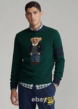 Polo Ralph Lauren Preppy Bear Wool Sweater in Forrest St Andrew Bear Size L