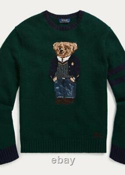 Polo Ralph Lauren Preppy Bear Wool Sweater in Forrest St Andrew Bear Size L