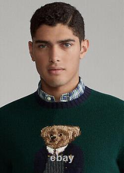 Polo Ralph Lauren Preppy Bear Wool Sweater in Forrest St Andrew Bear Size L