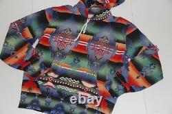 Polo Ralph Lauren Pullover Hoodie Indian Patterned French Terry southwestern S