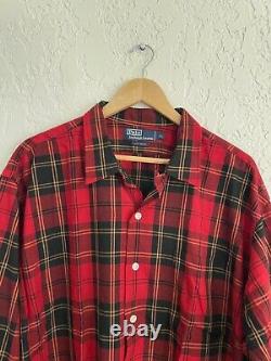 Polo Ralph Lauren RARE 90s Vintage DEADSTOCK Rayon Sport Leisure Shirt XL