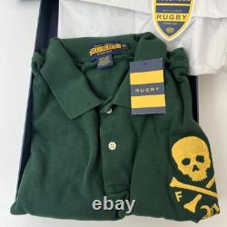 Polo Ralph Lauren RLFC Big Skull Rugby Short Sleeve Shirt Men XL Green New Rare