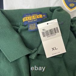 Polo Ralph Lauren RLFC Big Skull Rugby Short Sleeve Shirt Men XL Green New Rare