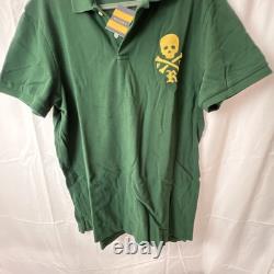 Polo Ralph Lauren RLFC Big Skull Rugby Short Sleeve Shirt Men XL Green New Rare