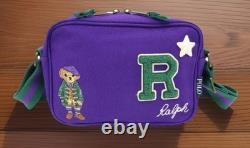 Polo Ralph Lauren RRL Bear Royal Purple Shoulder Bag Pack New Tags FAST SHIP