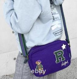 Polo Ralph Lauren RRL Bear Royal Purple Shoulder Bag Pack New Tags FAST SHIP