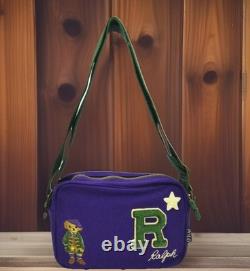 Polo Ralph Lauren RRL Bear Royal Purple Shoulder Bag Pack New Tags FAST SHIP