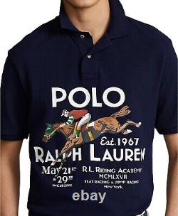 Polo Ralph Lauren Riding Academy Big Logo Polo T-shirt Size M Nwt