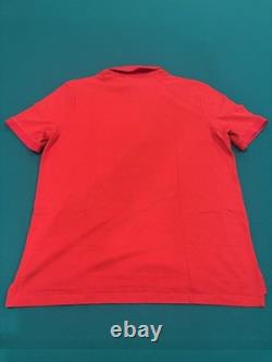 Polo Ralph Lauren Rodeo Wild West Shoe Mesh Polo Shirt Red Men's Sz Large L