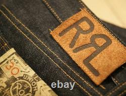 Polo Ralph Lauren Rrl Blue Raw Rigid Slim Fit Japanese Selvedge Denim Jeans $340