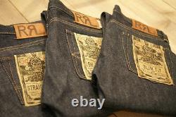 Polo Ralph Lauren Rrl Blue Raw Rigid Slim Fit Japanese Selvedge Denim Jeans $340