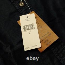 Polo Ralph Lauren Rrl Dark Indigo Cotton Linen Moleskin Western Workshirt $299+p