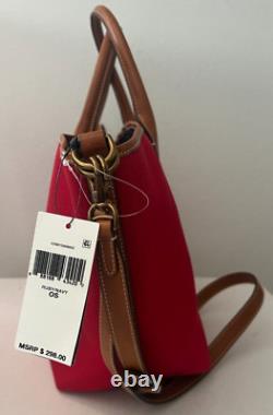 Polo Ralph Lauren Ruby/Navy Convertible Medium Bellport Tote NWT