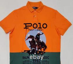 Polo Ralph Lauren Shirt Equestrian Jockey Players Graphic Horses Mesh NWT L
