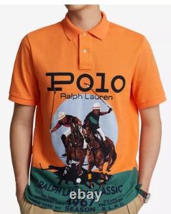 Polo Ralph Lauren Shirt Equestrian Jockey Players Graphic Horses Mesh NWT L
