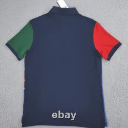 Polo Ralph Lauren Shirt Men Small Blue Mesh Classic Fit Basketball Pony Polo NEW