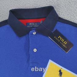 Polo Ralph Lauren Shirt Men Small Blue Mesh Classic Fit Basketball Pony Polo NEW