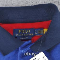 Polo Ralph Lauren Shirt Men Small Blue Mesh Classic Fit Basketball Pony Polo NEW
