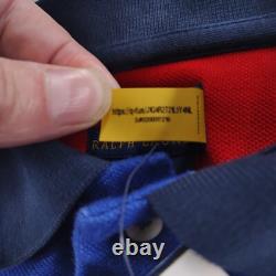 Polo Ralph Lauren Shirt Men Small Blue Mesh Classic Fit Basketball Pony Polo NEW