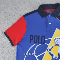 Polo Ralph Lauren Shirt Men Small Blue Mesh Classic Fit Basketball Pony Polo NEW