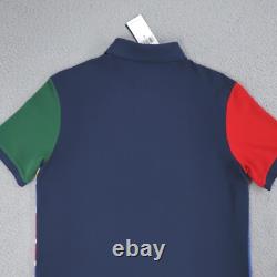Polo Ralph Lauren Shirt Men Small Blue Mesh Classic Fit Basketball Pony Polo NEW
