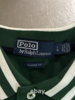 Polo Ralph Lauren Shirt Men's L New York Yankees Classic Fit Cotton Green White