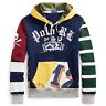 Polo Ralph Lauren Skull Skeleton Military Army Camo Patchwork Rugby Hoodie Royal