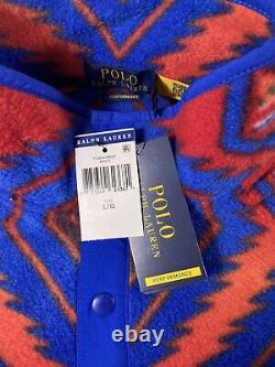 Polo Ralph Lauren Southwestern Aztec Fleece Pullover Sweater Jacket NWT Men's L