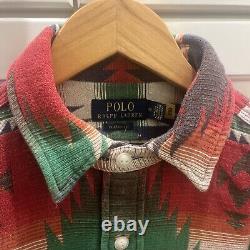 Polo Ralph Lauren Southwestern Workshirt Medium Jacquard Aztec NWT $248