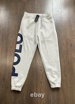 Polo Ralph Lauren Spell Out Double Knit Tracksuit Grey New WithTags Mens L