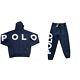 Polo Ralph Lauren Spell Out Double Knit Tracksuit Navy New Withtags Mens L