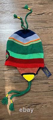 Polo Ralph Lauren Sportsman Men's Beanie Hat Multicolor Rare Nwt