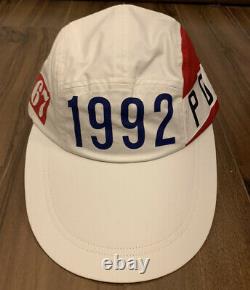 Polo Ralph Lauren Stadium Long Bill Hat 1992 White P-Wing size L/XL BNWT RL67