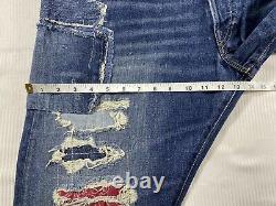 Polo Ralph Lauren Sullivan Slim Distressed Patchwork Patch Jeans NWT 38 x 30