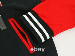 Polo Ralph Lauren Sweat Button-Up Baseball Jacket Jersey with P Black with Red