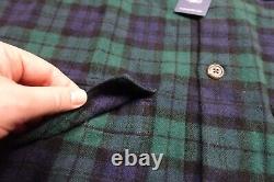 Polo Ralph Lauren Tartan Plaid Flannel Mens XL Wool Flap Pocket Heavyweight NEW