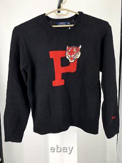 Polo Ralph Lauren Tigers Big P Wool Cashmere Crewneck Knit Sweater Mens NEW XXL