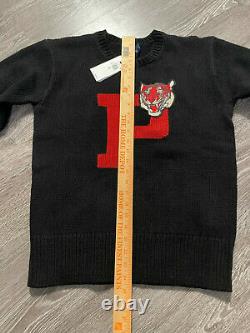Polo Ralph Lauren Tigers Big P Wool Cashmere Crewneck Knit Sweater Mens S NEW