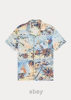 Polo Ralph Lauren Tropical-Print Terry Shirt Large