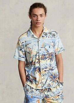 Polo Ralph Lauren Tropical-Print Terry Shirt Large