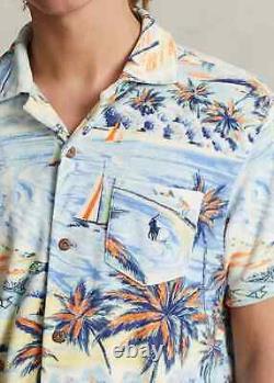 Polo Ralph Lauren Tropical-Print Terry Shirt Large