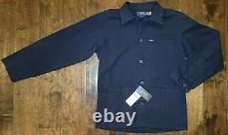 Polo Ralph Lauren Twill Utility Overshirt Navy Chore Jacket Men's Small NEW