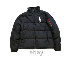 Polo Ralph Lauren Tyrol Big Pony Hooded Down Fill Puffer Jacket Black NWT Mens M