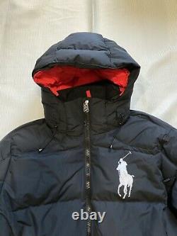 Polo Ralph Lauren Tyrol Big Pony Hooded Down Fill Puffer Jacket Black NWT Mens M